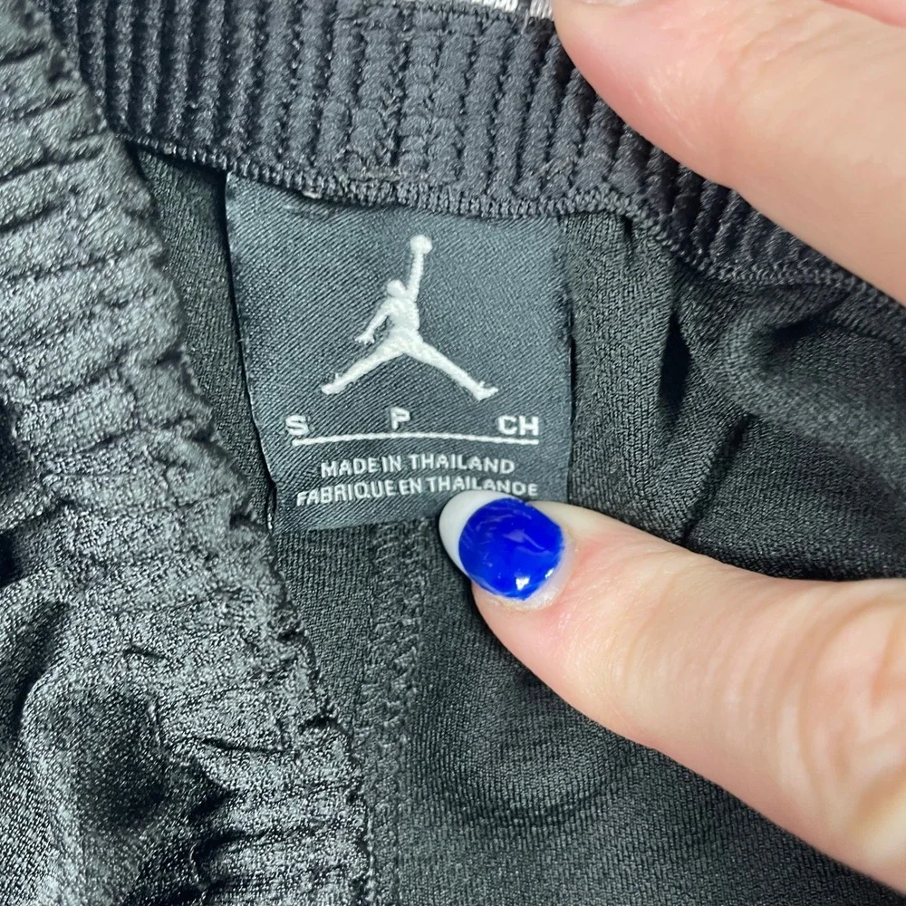 Jordan Basketball Shorts Mens Small Black White Triangle Mesh Jumpman 724828-013